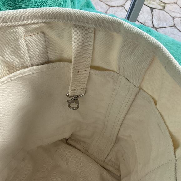 Lands End Durable Canvas Tote Bag Pure Cotton White 62830 - Picture 6 of 13